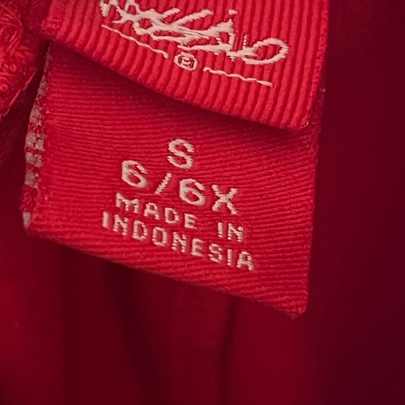 Red Track Pants for Kids with White Stripes - Picture 2 of 3